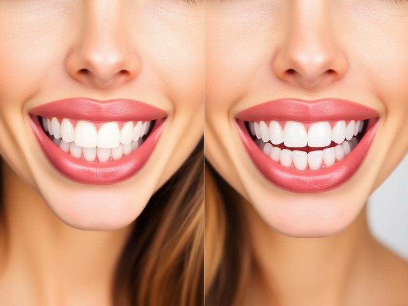 Before and after smile transformation showing dramatic improvement